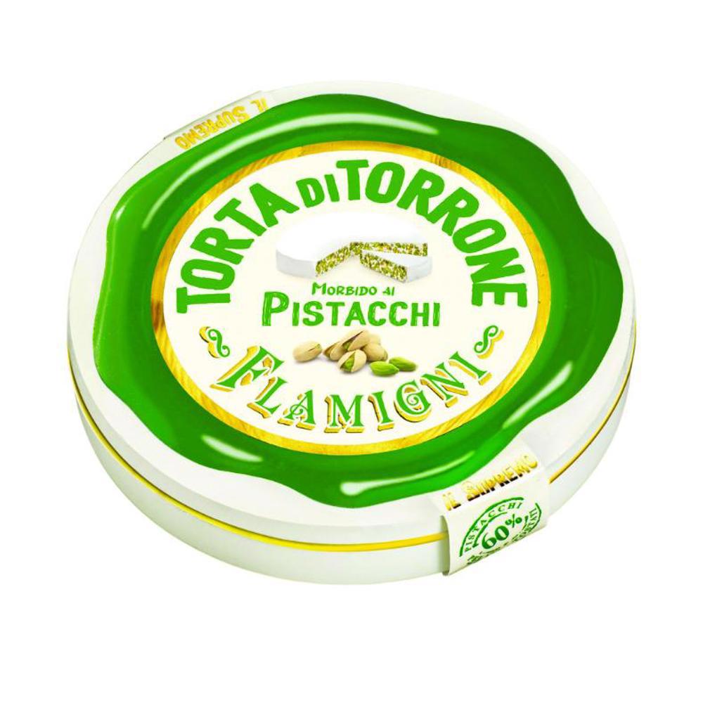 Flamigni Soft Nougat W Pistachios In Tin 200g
